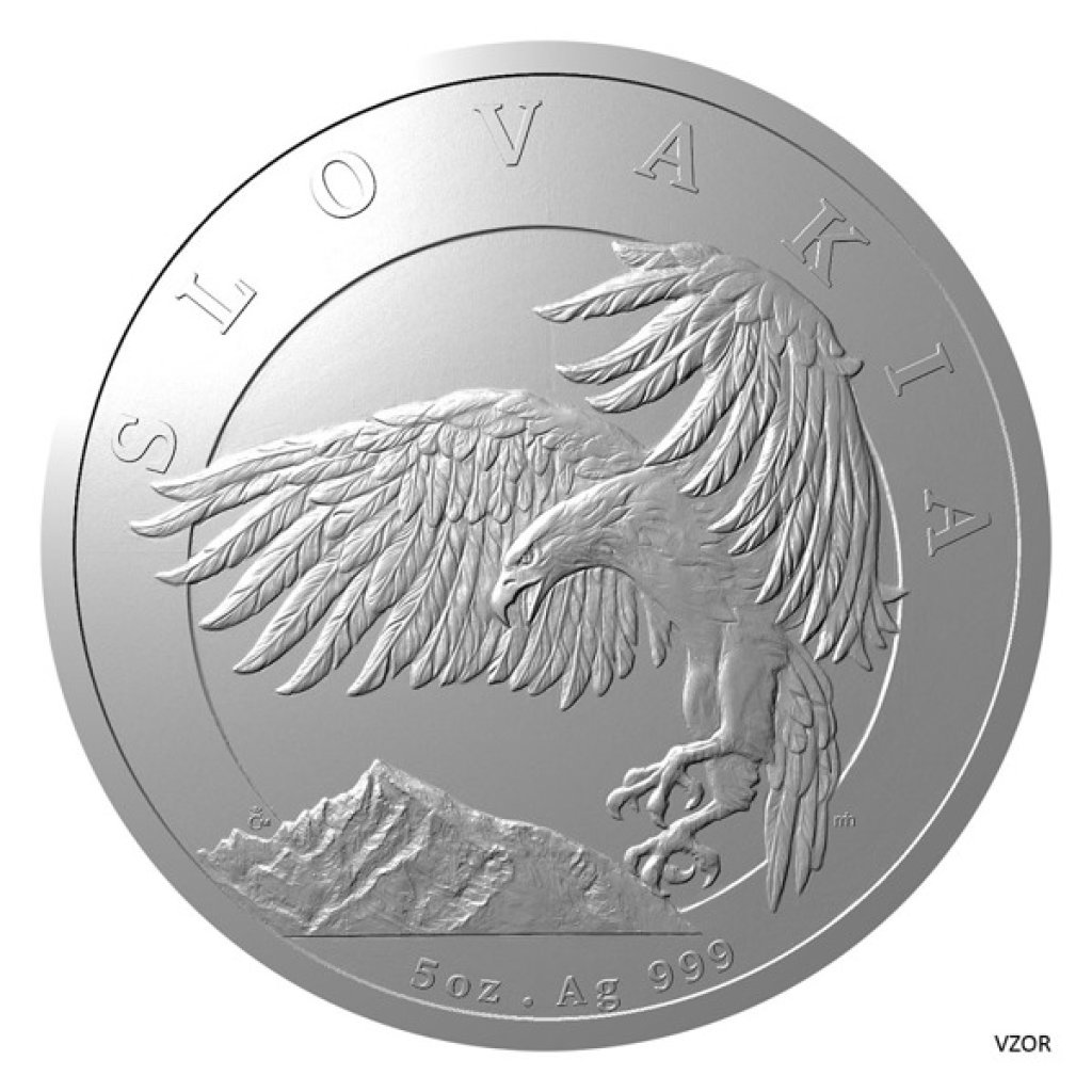 Stříbrná pětiuncová investiční mince Orel 2024 – obrázek 1