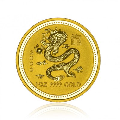 Zlatá investiční mince Australská Lunární Série I. 2000 Drak 31,1 g - obrázek 1