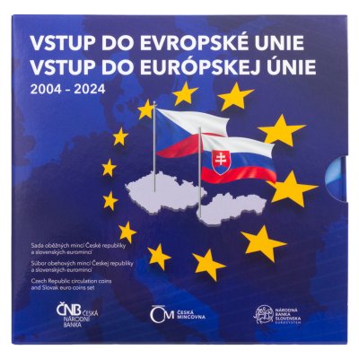 Sada oběžných mincí 2024 Vstup ČR a SR do Evropské unie – obrázek 1