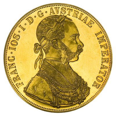 Zlatá investiční mince 4 Dukáty Rakousko 1915 novoražba – obrázek 1