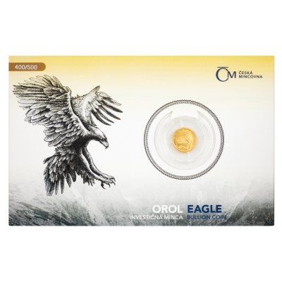 Zlatá 1/25oz investiční mince Orel 2024 stand číslovaný – obrázek 1