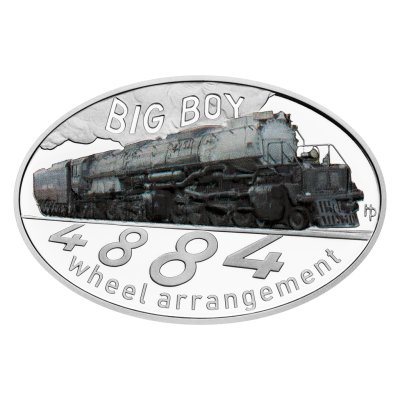 Stříbrná mince Slavné parní lokomotivy - Big Boy proof – obrázek 1