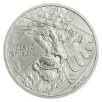 Platinová uncová investiční mince Český lev 2024 stand – obrázek 2