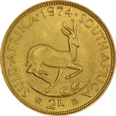 Zlatá mince 2 Rand South Africa – Obrázek 1
