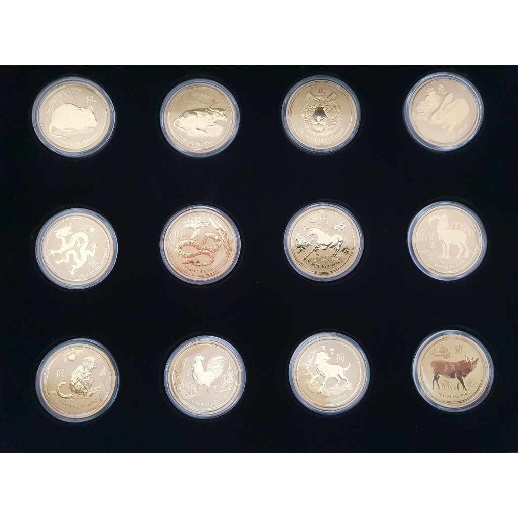 Zlatá mince 12 x 1/2 Oz Lunární série II 2008-2019 - obrázek 1