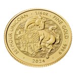 Zlatá investiční mince The Royal Tudor Beast "Seymour Unicorn" 2024 1/4 Oz - obrázek 5
