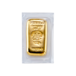 Zlatý slitek 100 g Heraeus odlévaný