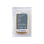 Zlatý slitek 100 g Heraeus odlévaný