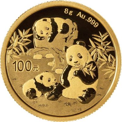 Zlatá mince 8 g Panda 2025 – obrázek 1