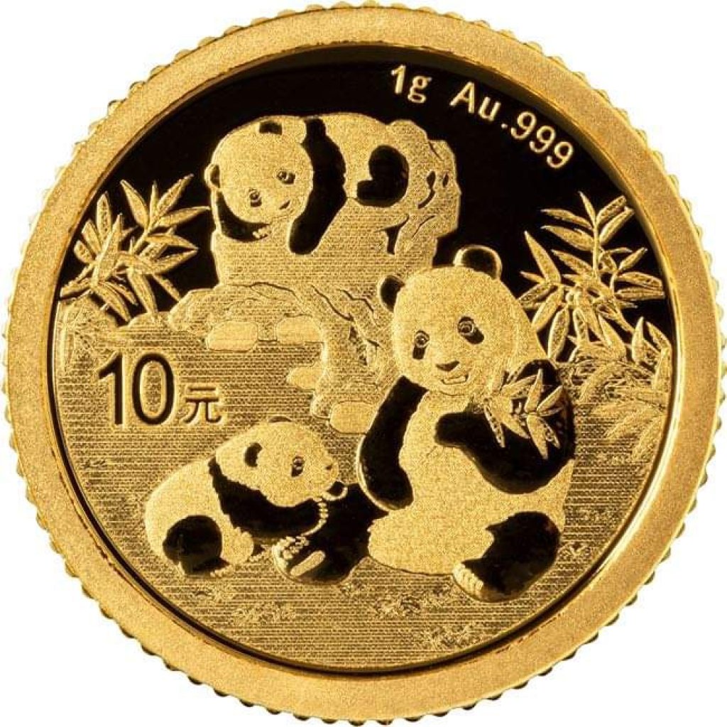 Zlatá mince 1 g Panda 2025 – obrázek 1