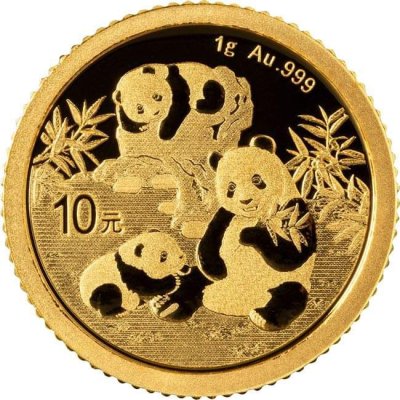 Zlatá mince 1 g Panda 2025 – obrázek 1