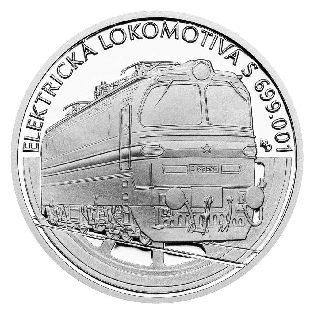 Stříbrná mince Na kolech - Elektrická lokomotiva S 699.001 proof – obrázek 1