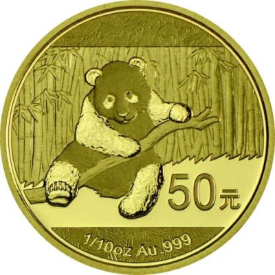 Zlatá mince 1/10 Oz Panda – obrázek 1