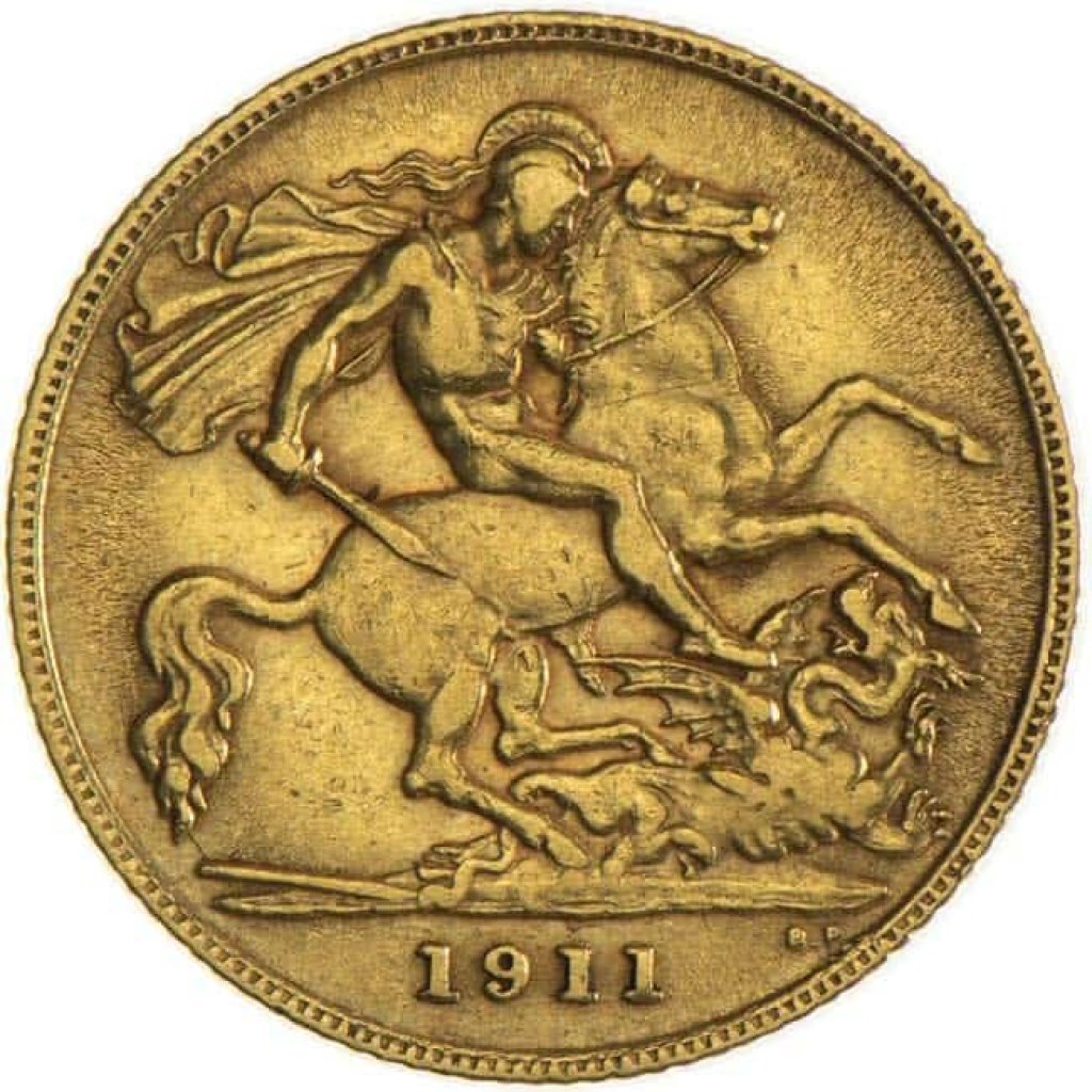 Zlatá mince 1/2 Libry Sovereign – obrázek 1