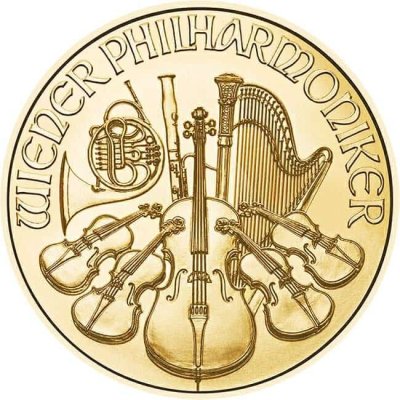Zlatá mince 1/25 Oz Philharmoniker 2025 – obrázek 1