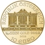 Zlatá mince 1/10 Oz Philharmoniker 2025 – obrázek 2