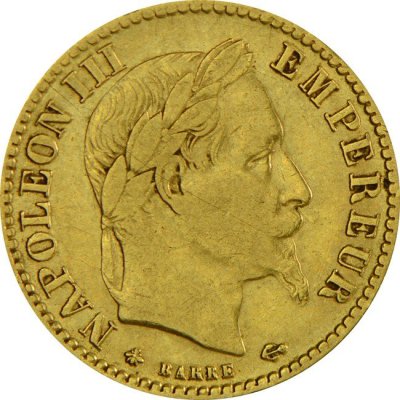 Zlatá mince 10 Franků  - obrázek 2