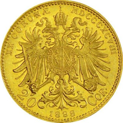 Zlatá mince 20 Korun Rakousko – obrázek 1