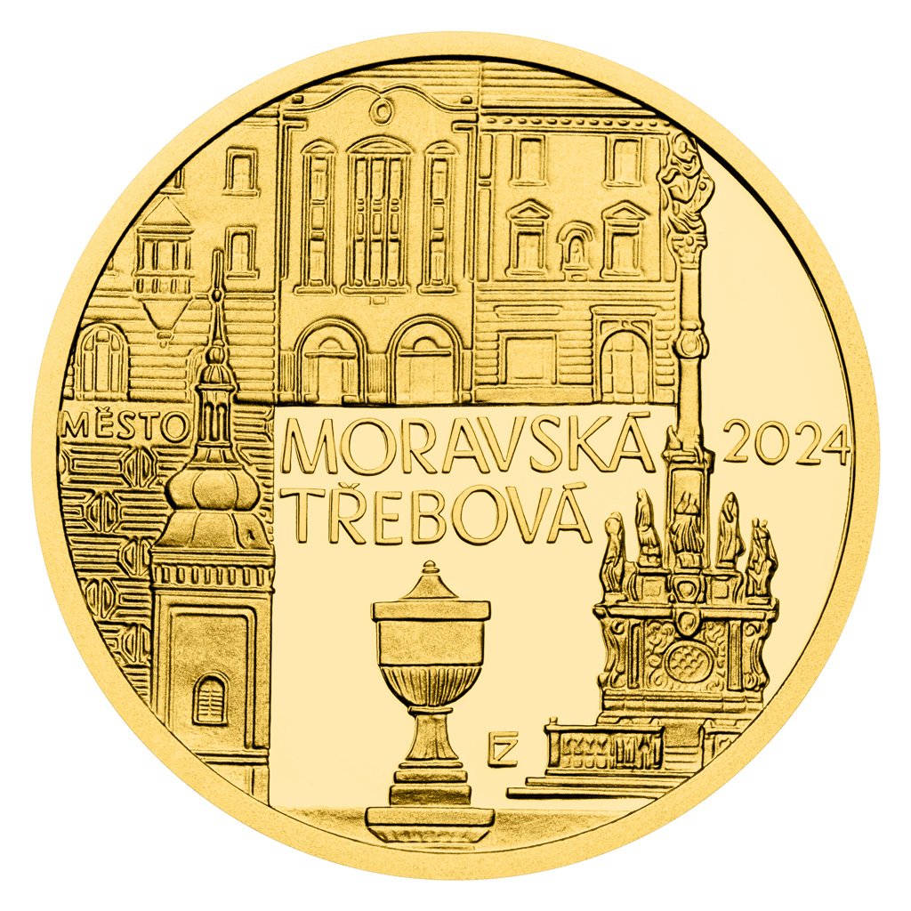 Zlatá mince 5000 Kč 2024 Moravská Třebová proof - obrázek 1