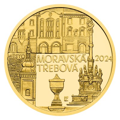 Zlatá mince 5000 Kč 2024 Moravská Třebová proof - obrázek 1