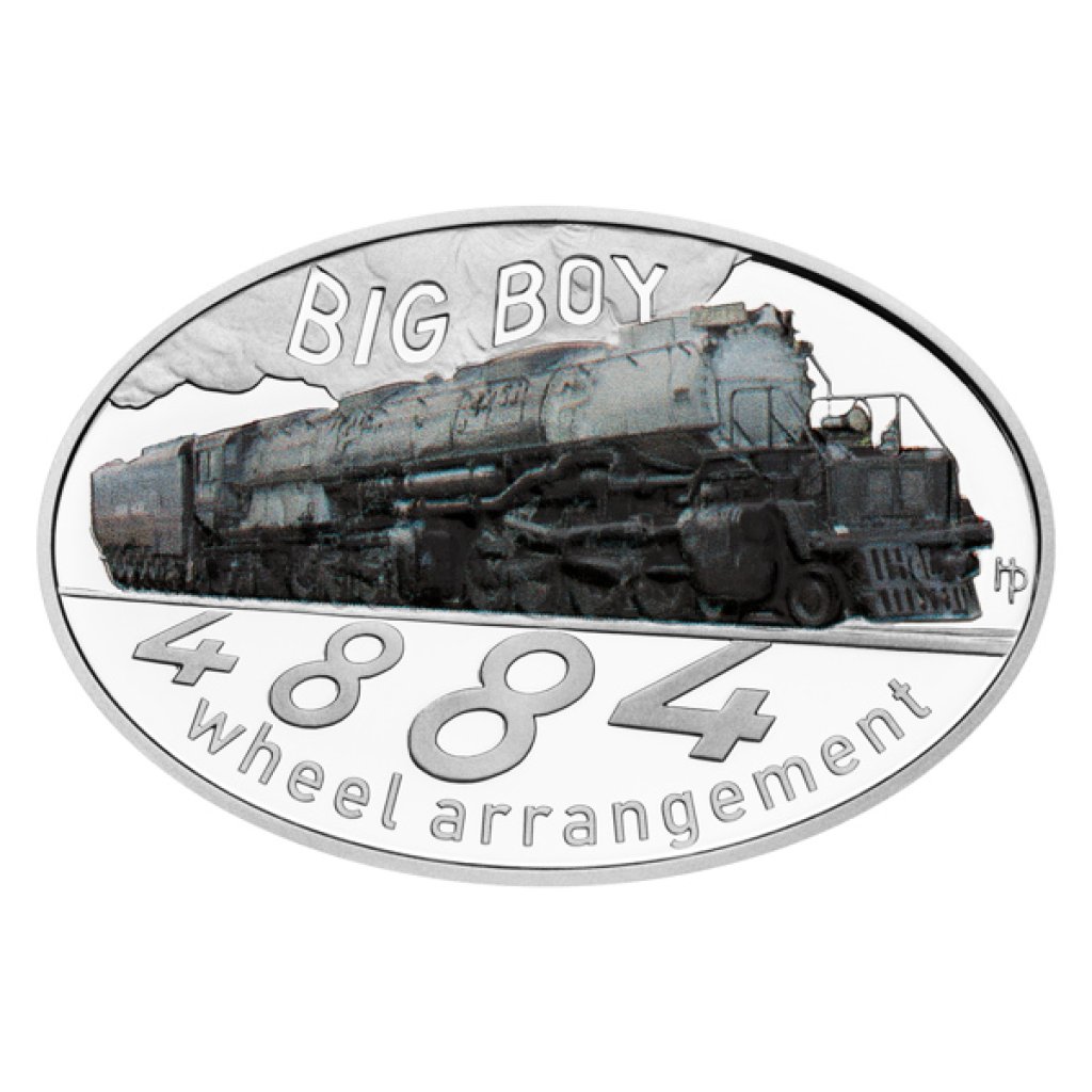 Stříbrná mince Slavné parní lokomotivy - Big Boy proof