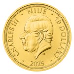 Zlatá 1/4oz investiční mince Český lev 2025 stand – obrázek 2