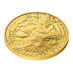Zlatá 1/4oz investiční mince Český lev 2025 stand – obrázek 3
