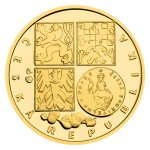 Zlatá půluncová medaile Založení české spořitelny Böhmische Sparkasse proof – obrázek 2