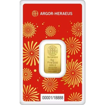 Zlatý slitek 5 g Argor-Heraeus Had 2025 - obrázek 1