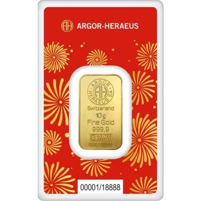 Zlatý slitek 10 g Argor-Heraeus Had 2025