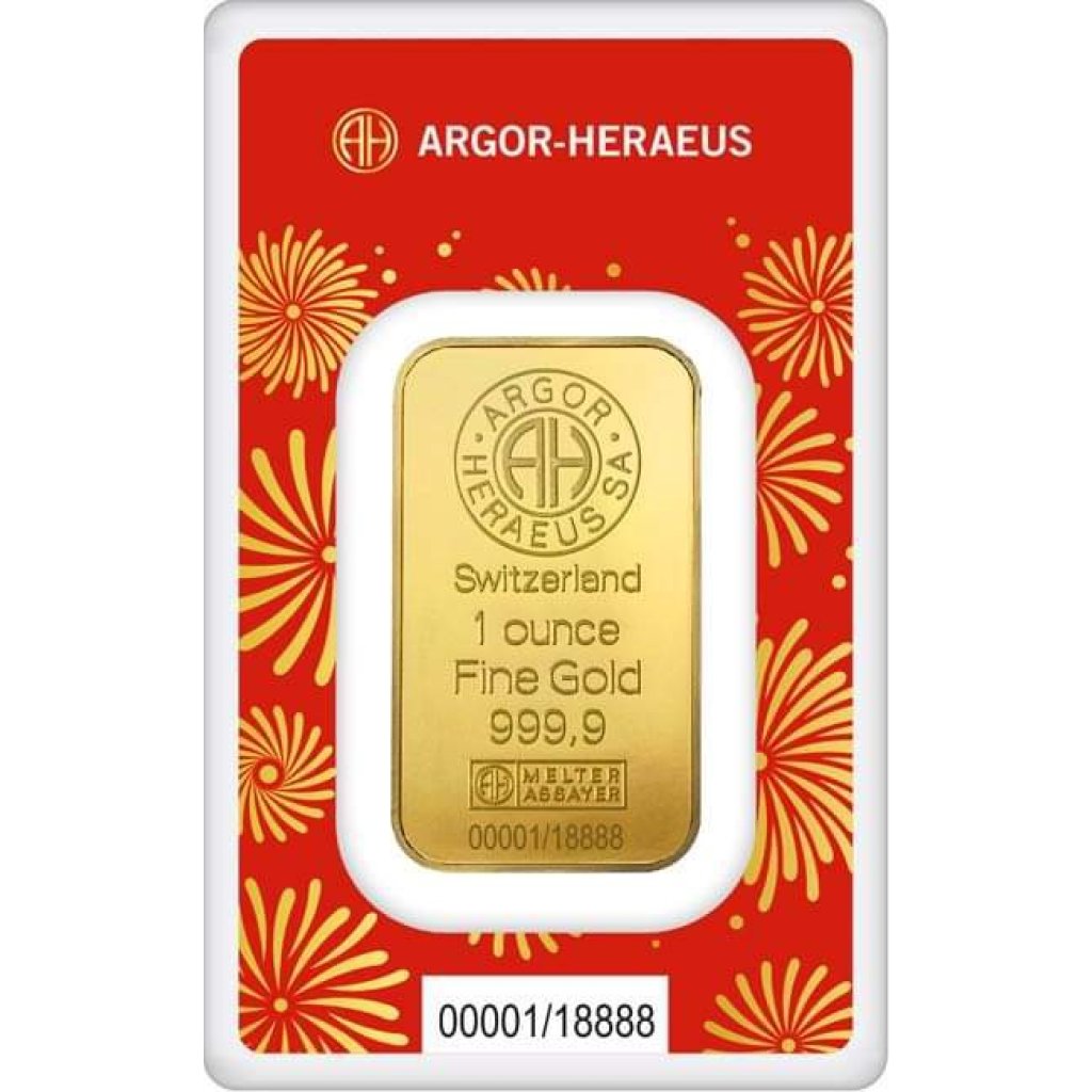 Zlatý slitek 1 Oz Argor-Heraeus Had 2025 - obrázek 1