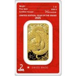 Zlatý slitek 1 Oz Argor-Heraeus Had 2025 - obrázek 2