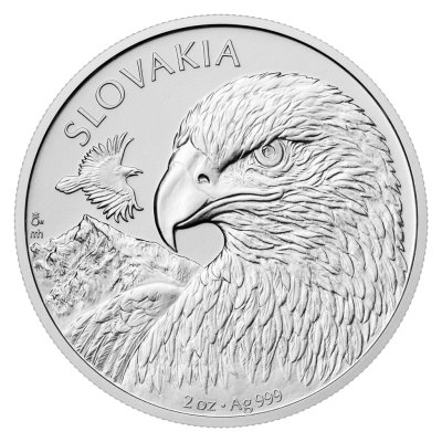 Stříbrná 2oz investiční mince Orel 2025 stand – obrázek 1