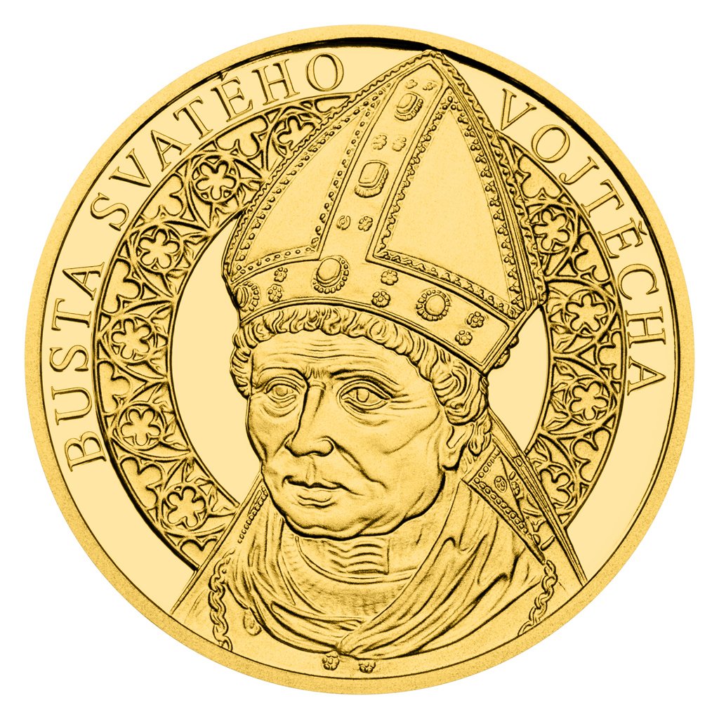 Sada dvou zlatých mincí Svatovítský poklad - Relikvie sv. Vojtěcha proof – obrázek 2