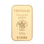 Zlatý investiční slitek Heraeus 100 g - obrázek 2