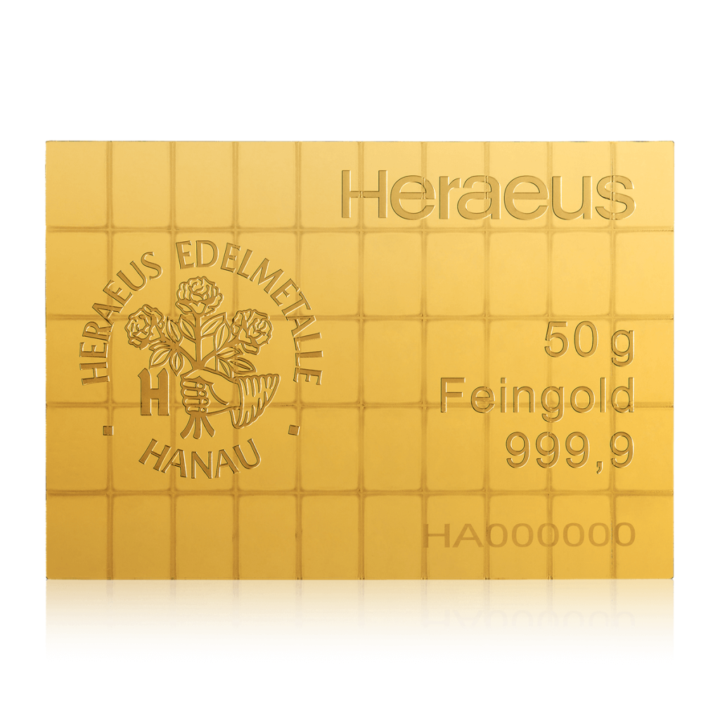 Zlatý investiční slitek tabulkový 50 g - obrázek 1
