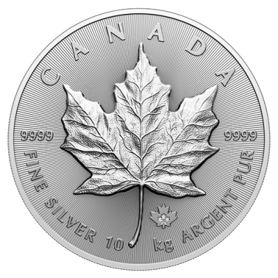 Stříbrná mince 10 kg Maple Leaf - obrázek 1