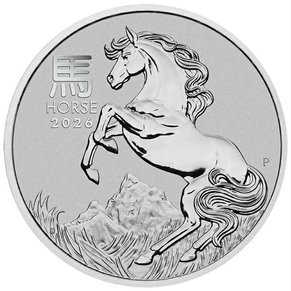 Platinová mince 1 Oz Lunární série III Kůň 2026 – obrázek 1