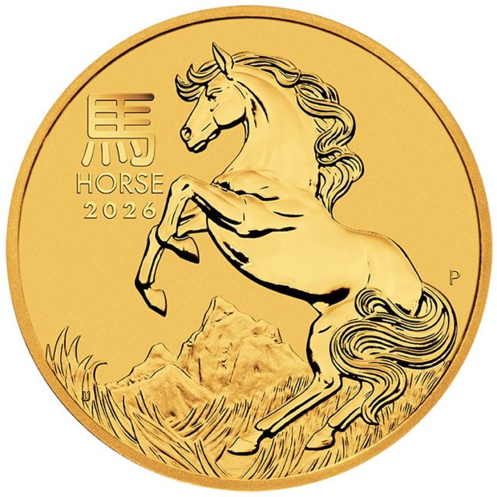 Zlatá mince 2 Oz Lunární série III Kůň 2026 - obrázek 1