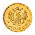 Zlatá mince 10 Rubl Nikolaj II - obrázek 2