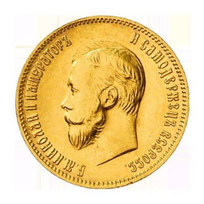 Zlatá mince 10 Rubl Nikolaj II - obrázek 1
