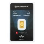 Zlatá investiční cihla 1 g - Argor Heraeus/ČM - Český lev - obrázek 2