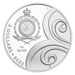 Stříbrná mince Crystal Coin - Čtyřlístek pro štěstí 2025 proof - obrázek 2