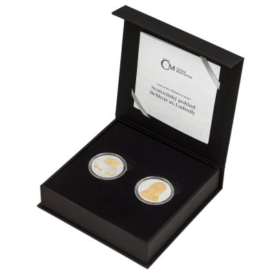 Sada dvou stříbrných mincí Svatovítský poklad - Relikvie sv. Ludmily selekt. pokov Au proof - obrázek 7