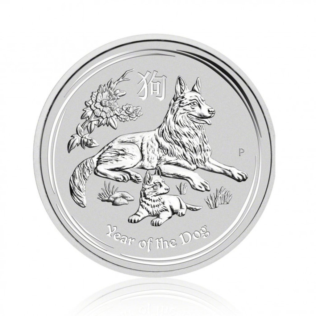 Stříbrná mince 10 Oz Lunární Série II. Pes - obrázek 1