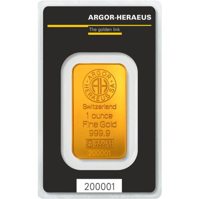 Zlatý slitek 1 Oz Argor-Heraeus - obrázek 1