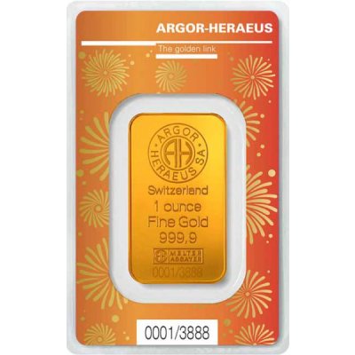 Zlatý slitek 1 Oz Argor-Heraeus Year of The Ox (Rok Buvola) 2021 - obrázek 1