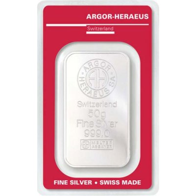 Stříbrný slitek 50 g Argor-Heraeus - obrázek 1