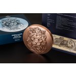 Měděná medaile Český lev s pamětním listem, inkusní ražba, patina stand - obrázek 4