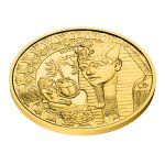 Zlatá půluncová mince Historie zlata - Staroegyptské zlatnictví proof - obrázek 3